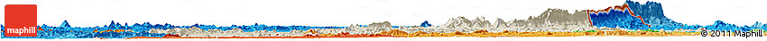 Shaded Relief Horizon Map of Nimba, political shades outside
