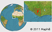 Satellite Location Map of Nimba