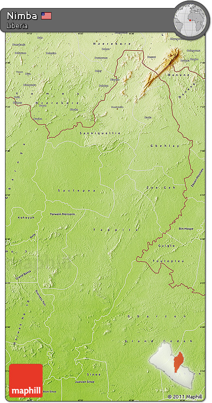 Physical Map of Nimba