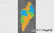 Political Map of Nimba, darken, desaturated