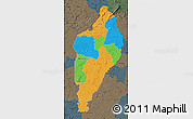 Political Map of Nimba, darken, semi-desaturated