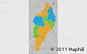 Political Map of Nimba, lighten, desaturated