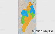 Political Map of Nimba, lighten, semi-desaturated