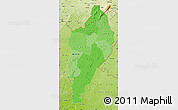Political Shades Map of Nimba, physical outside