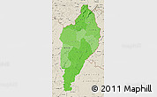 Political Shades Map of Nimba, shaded relief outside