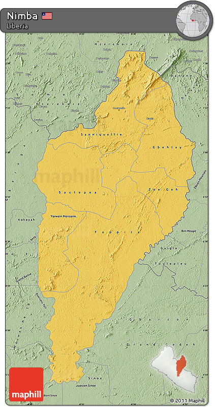Savanna Style Map of Nimba