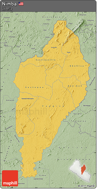 Savanna Style Map of Nimba