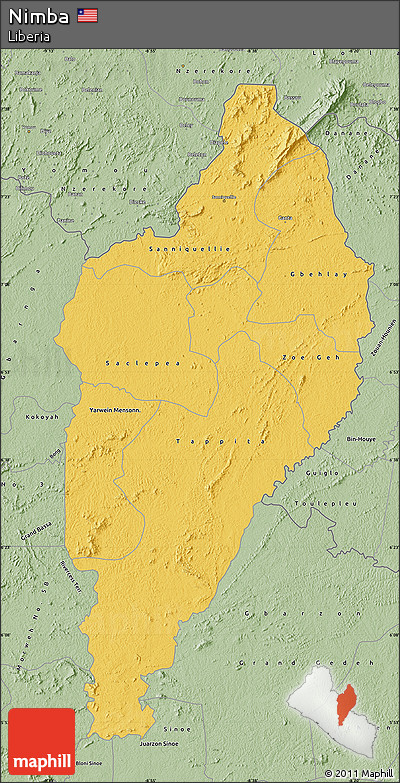 Savanna Style Map of Nimba