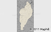 Shaded Relief Map of Nimba, darken, desaturated