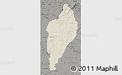 Shaded Relief Map of Nimba, darken, semi-desaturated