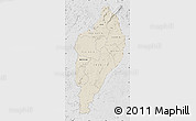 Shaded Relief Map of Nimba, lighten, desaturated