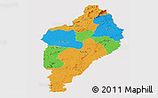 Political Panoramic Map of Nimba, cropped outside