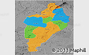 Political Panoramic Map of Nimba, desaturated
