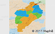 Political Panoramic Map of Nimba, lighten
