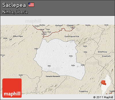 Classic Style 3D Map of Saclepea