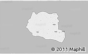 Gray 3D Map of Saclepea, single color outside