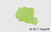 Physical 3D Map of Saclepea, cropped outside