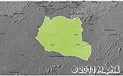 Physical 3D Map of Saclepea, darken, desaturated