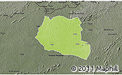 Physical 3D Map of Saclepea, darken, semi-desaturated