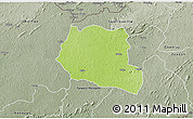 Physical 3D Map of Saclepea, semi-desaturated