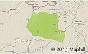 Physical 3D Map of Saclepea, shaded relief outside