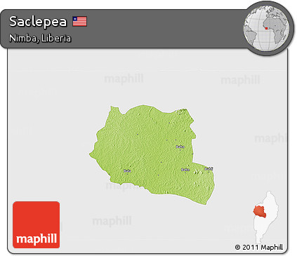 Physical 3D Map of Saclepea, single color outside
