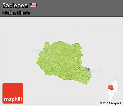 Physical 3D Map of Saclepea, single color outside