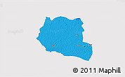 Political 3D Map of Saclepea, cropped outside