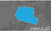 Political 3D Map of Saclepea, darken, desaturated