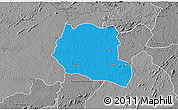 Political 3D Map of Saclepea, desaturated