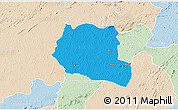 Political 3D Map of Saclepea, lighten