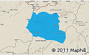 Political 3D Map of Saclepea, shaded relief outside