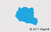 Political 3D Map of Saclepea, single color outside