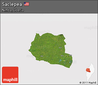 Satellite 3D Map of Saclepea, cropped outside