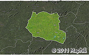 Satellite 3D Map of Saclepea, darken, semi-desaturated