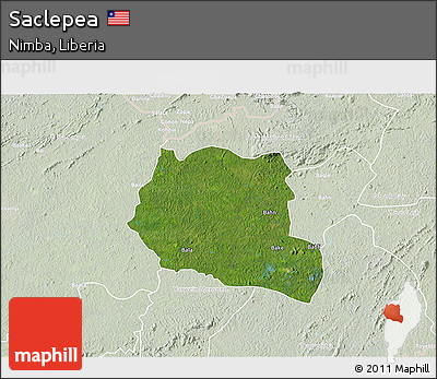 Satellite 3D Map of Saclepea, lighten