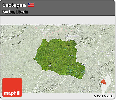 Satellite 3D Map of Saclepea, lighten