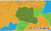 Satellite 3D Map of Saclepea, political outside