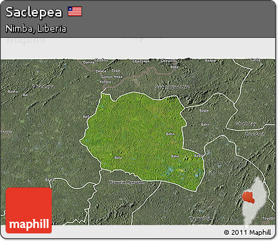 Satellite 3D Map of Saclepea, semi-desaturated
