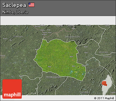 Satellite 3D Map of Saclepea, semi-desaturated