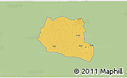 Savanna Style 3D Map of Saclepea, single color outside
