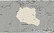 Shaded Relief 3D Map of Saclepea, darken, semi-desaturated