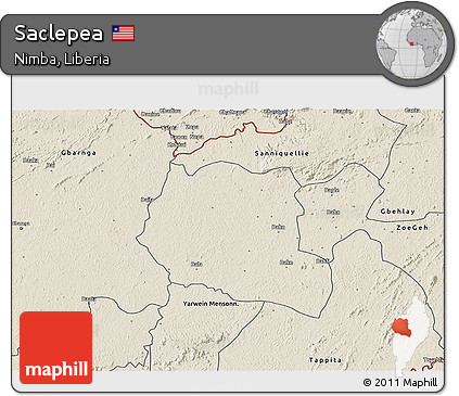Shaded Relief 3D Map of Saclepea