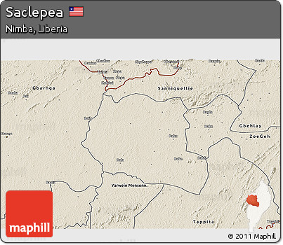 Shaded Relief 3D Map of Saclepea