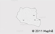 Silver Style 3D Map of Saclepea, single color outside