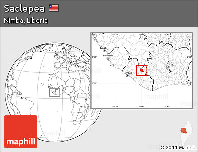 Blank Location Map of Saclepea