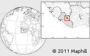 Blank Location Map of Saclepea, highlighted country, within the entire country