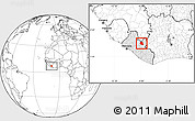 Blank Location Map of Saclepea, highlighted country