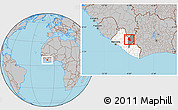 Gray Location Map of Saclepea, highlighted country, highlighted parent region