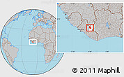 Gray Location Map of Saclepea, highlighted parent region